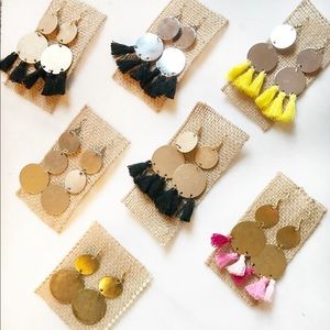 Metal & Tassel Earrings